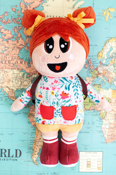 Lily Huckleberry Plush Doll with Backpack