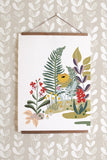 Frosted leaves removable wallpaper - grey