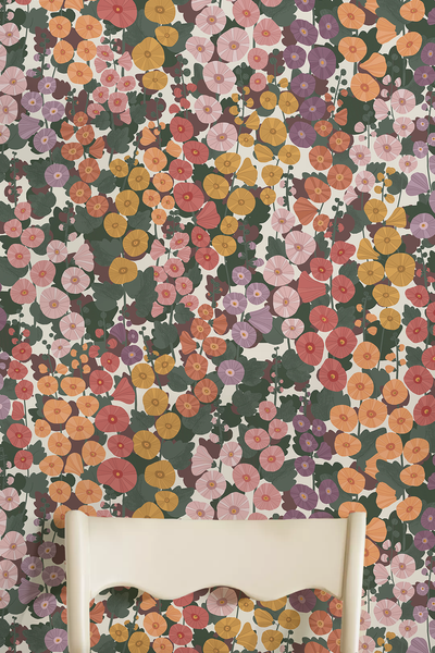 Hollyhocks wallpaper - Summer