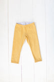 Reversible leggings in frosted leaves/mustard yellow