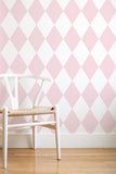 Diamonds removable wallpaper - Pink