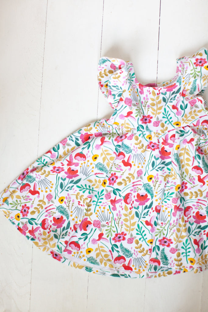 Spruce Ruffle Twirl Dress